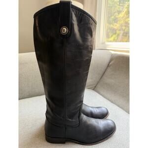Vintage Frye Melissa Riding Leather Boots Black Women's Sz 7.5